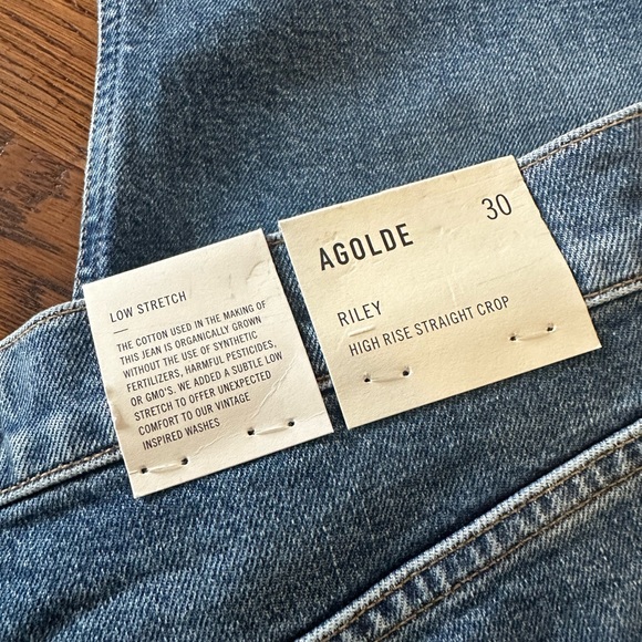 AGOLDE Riley High Rise Straight Crop Jeans • Silence • Size 30 • New with Tags✨ - Picture 5 of 5